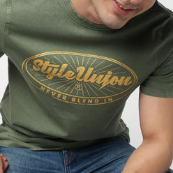 Cotton Graphic Crew Neck T-Shirt