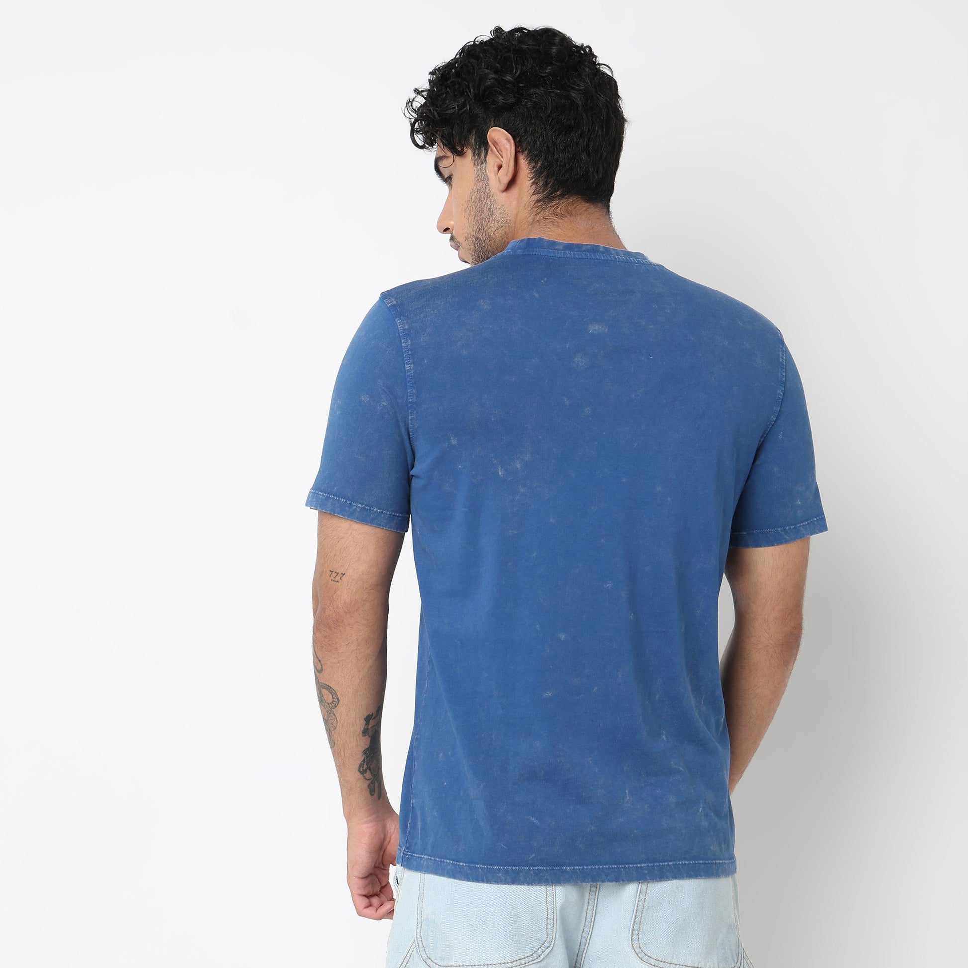 Cotton Crew Neck Graphic T-Shirt
