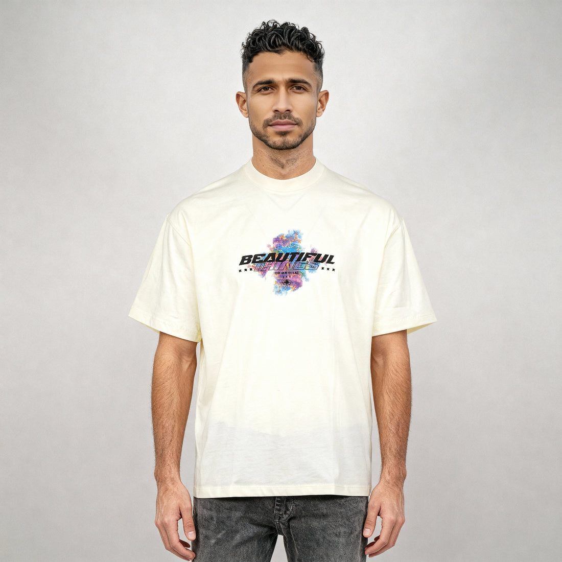 Oversize Cotton Karaoke Graphic T-Shirt