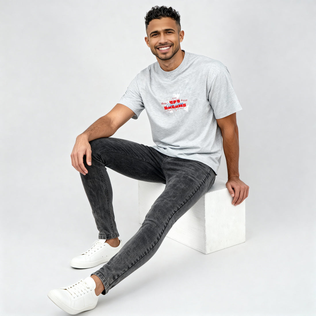 Oversize Cotton Karaoke Graphic T-Shirt
