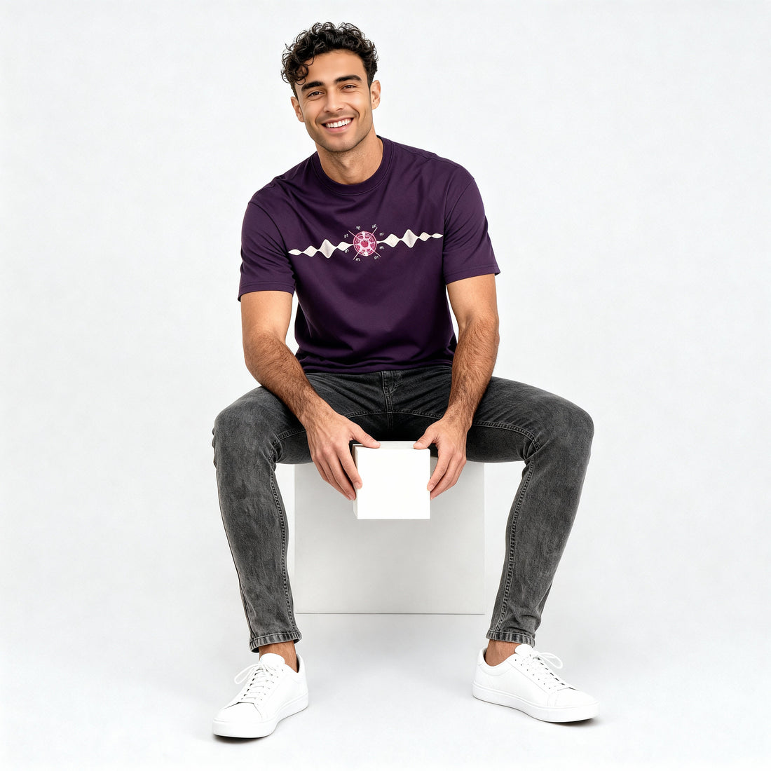 Oversize Cotton Karaoke Graphic T-Shirt