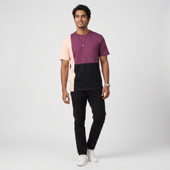 Cut and Sew Crew Neck Union T-Shirt