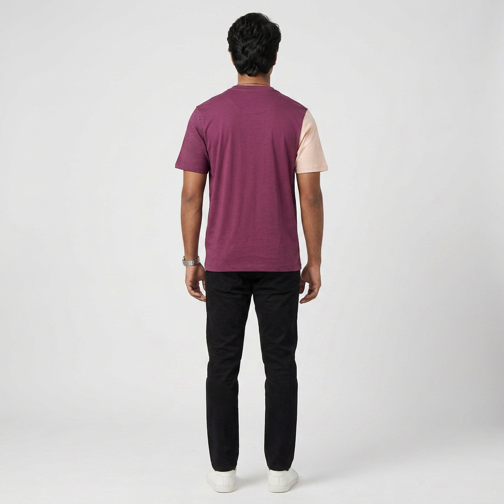 Cut and Sew Crew Neck Union T-Shirt