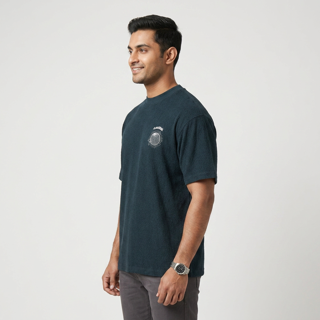 Graphic Crew Neck Baggy T-Shirt