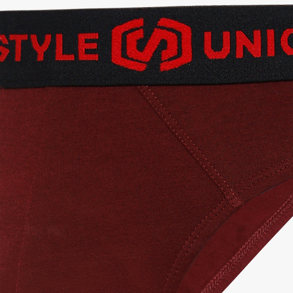 Men's Maroon Cotton Brief