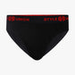 Cotton Black & Dark Grey Melange Mens Brief