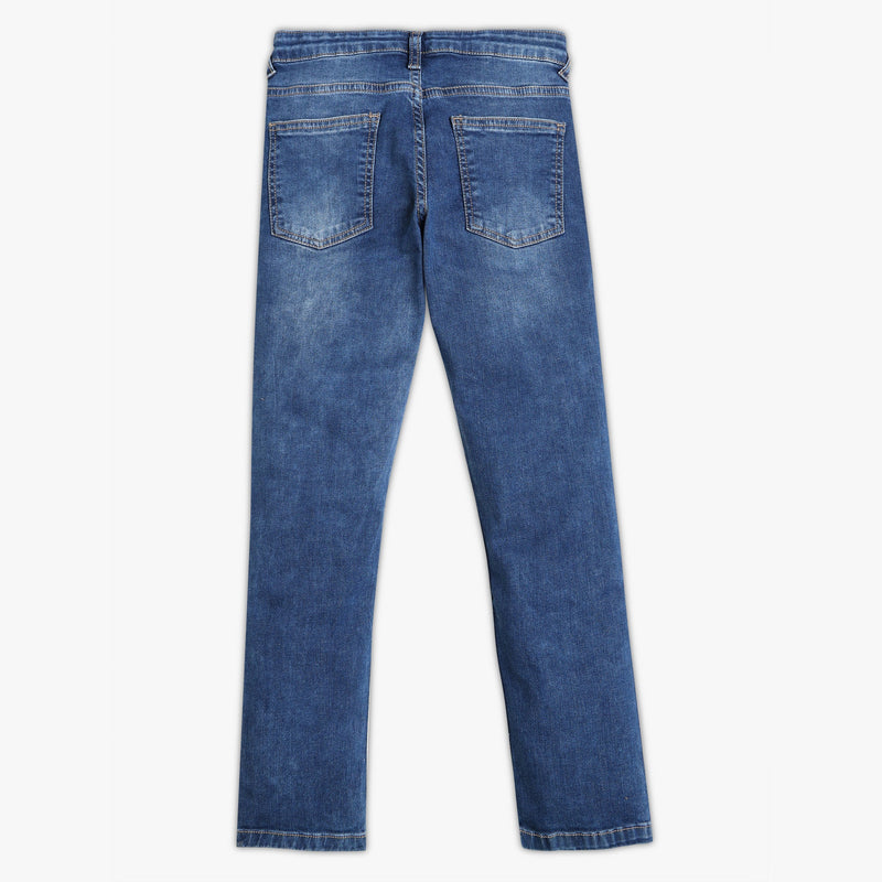 Boys Regular Fit Solid Mid Rise Jeans