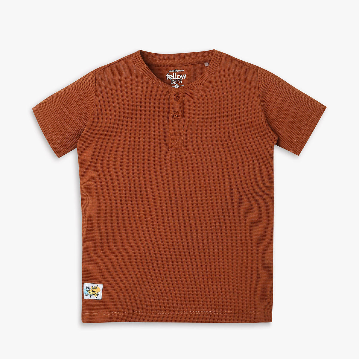 Boys Regular Fit Solid T-Shirt