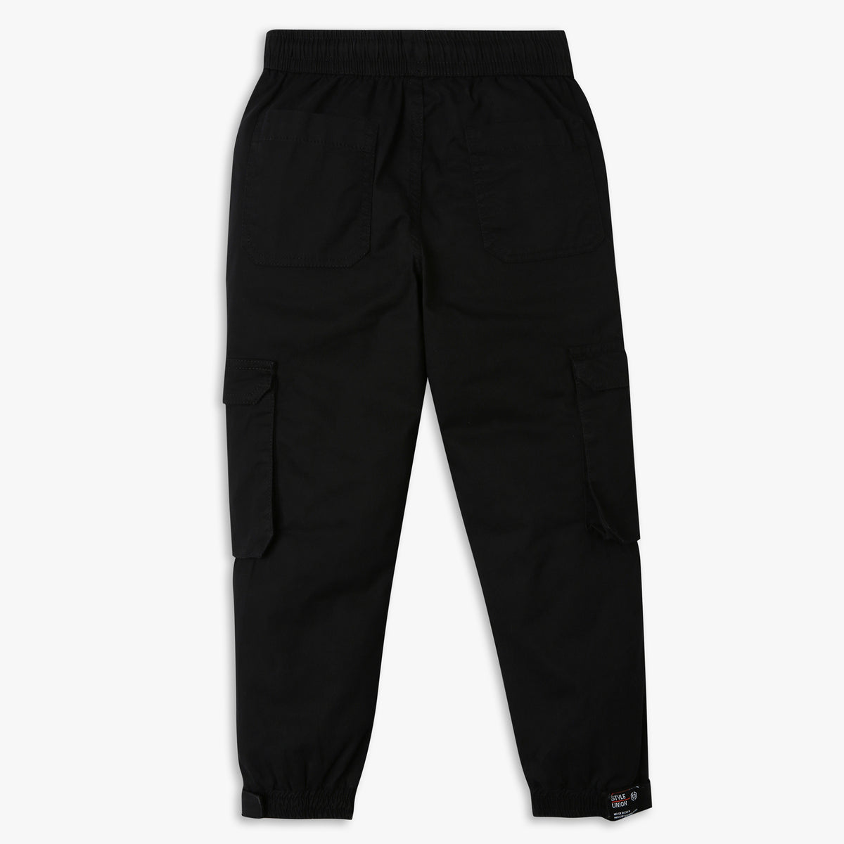 Boys Regular Fit Solid Mid Rise Joggers