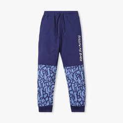 Boy's Regular Fit Printed Mid Rise Joggers