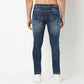 Vintage Worn Out Look Slim Crop Fit Jeans