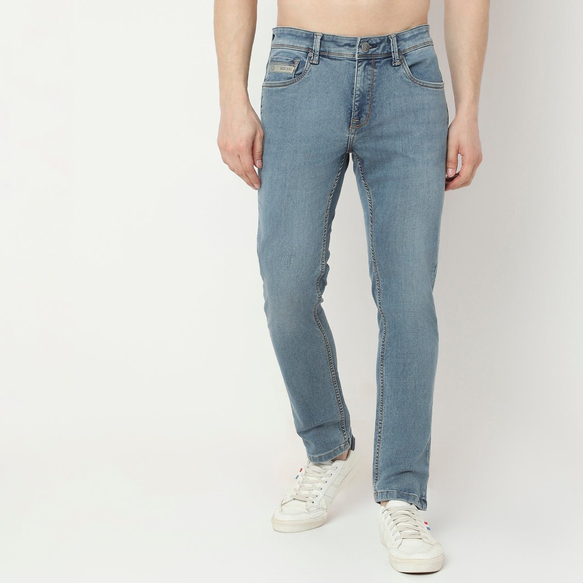 Slim Fit Vintage Look Jeans