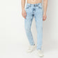 Skinny Fit Ice Washed Bleached Jeans