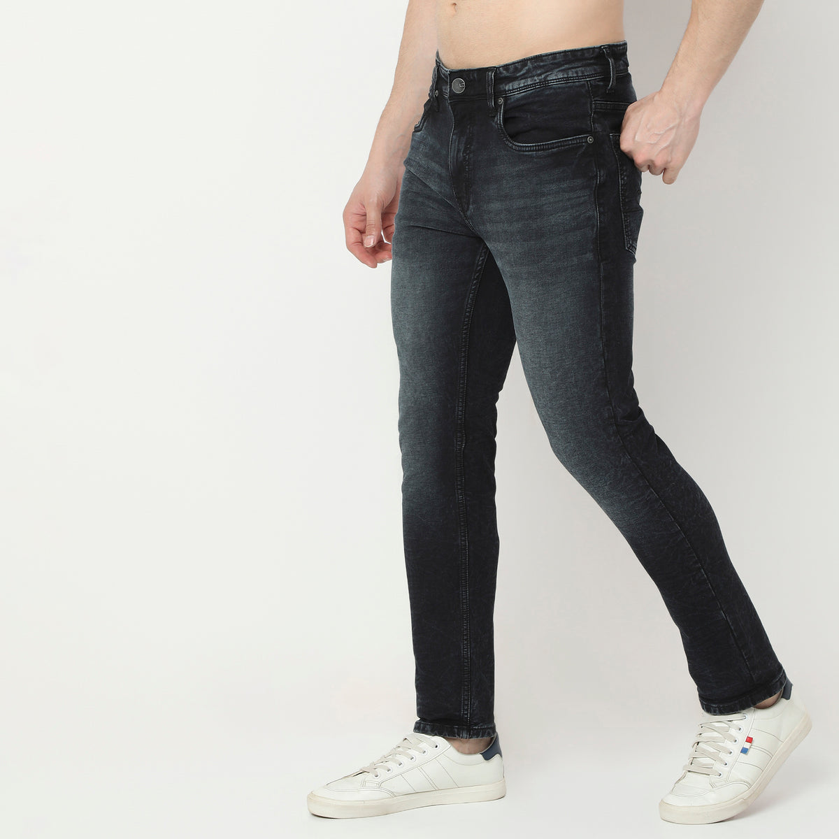 Slim Fit Heavy Towel Wash Jeans