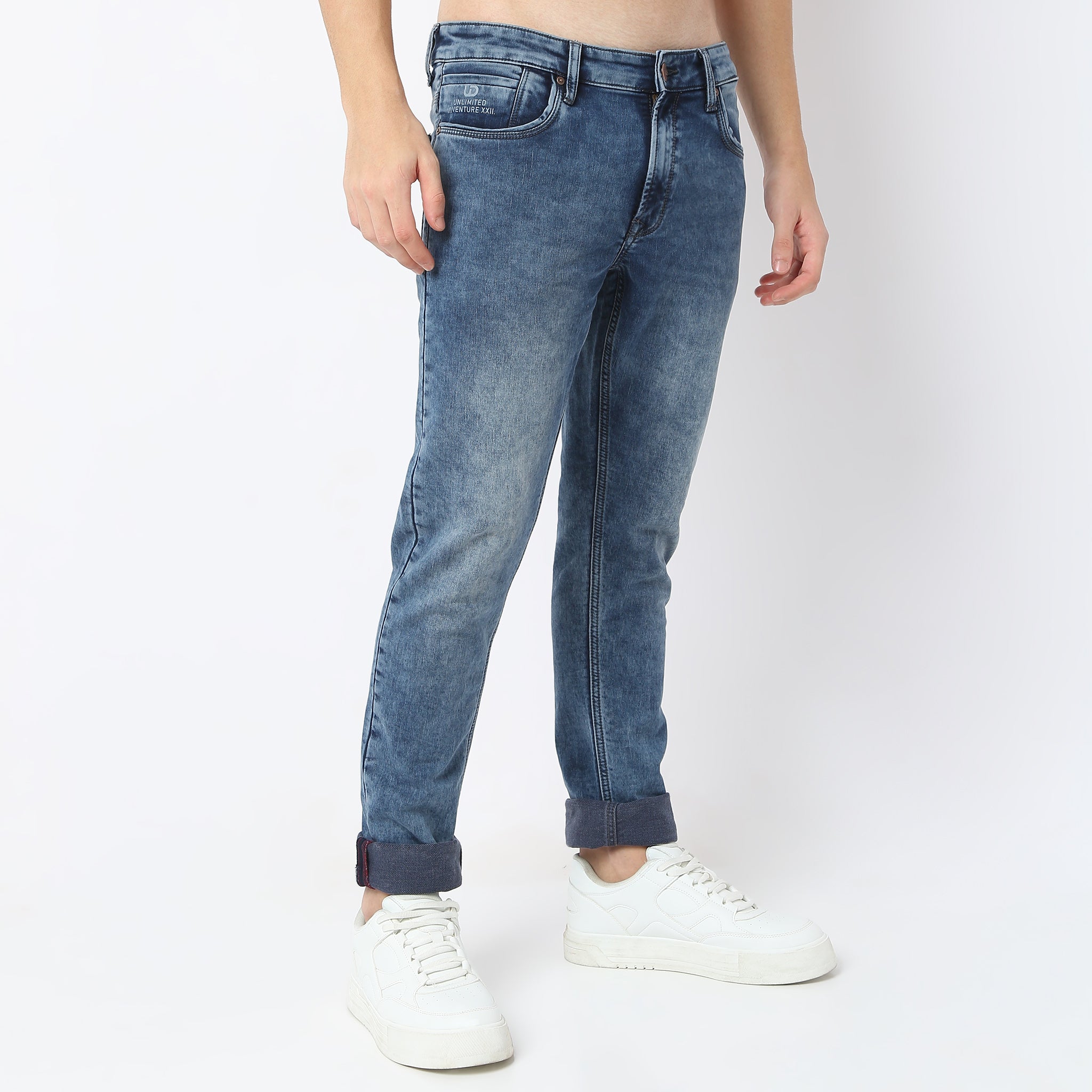Straight Fit Classic Knitted Full Length Jeans