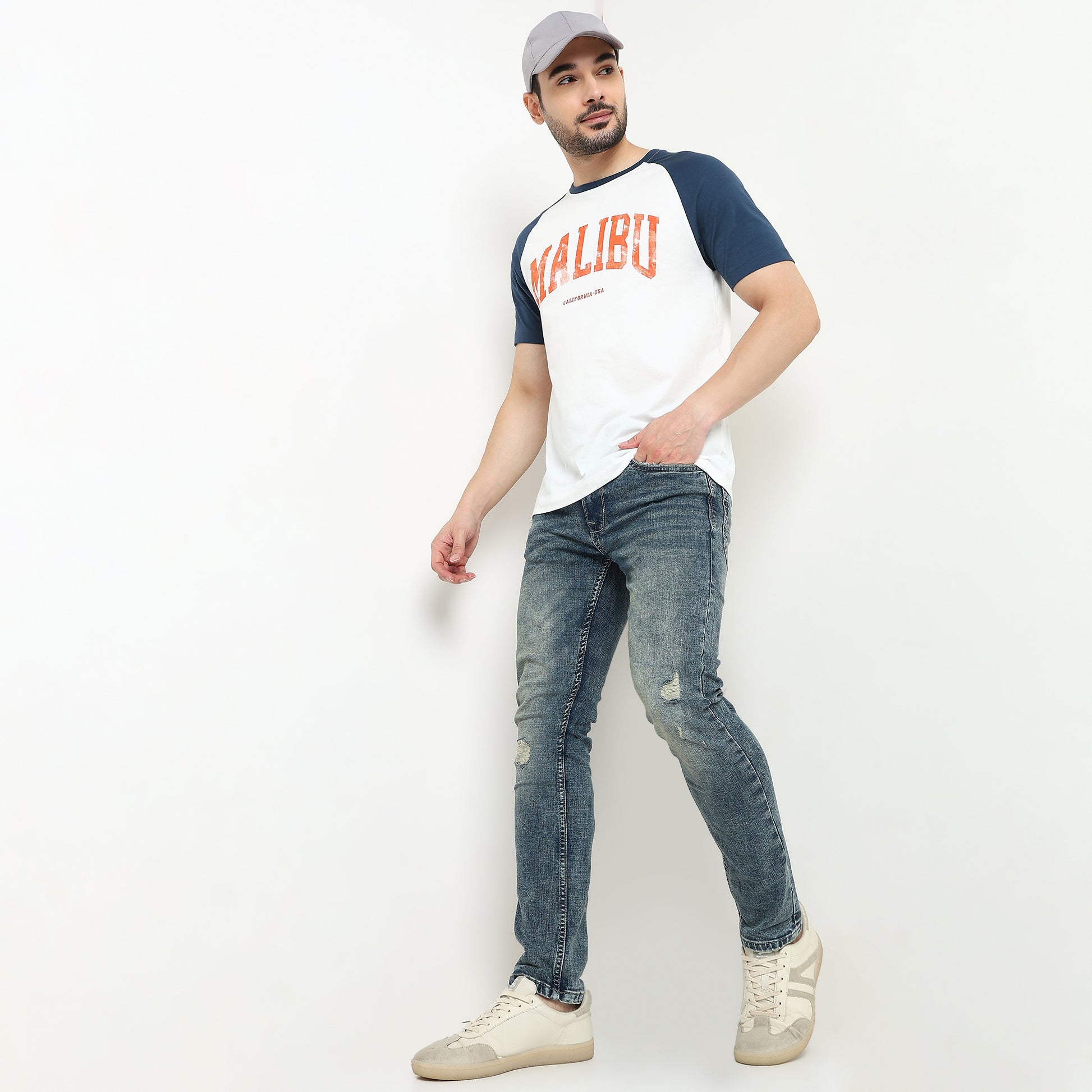 Stone Wash Slim Fit Jeans