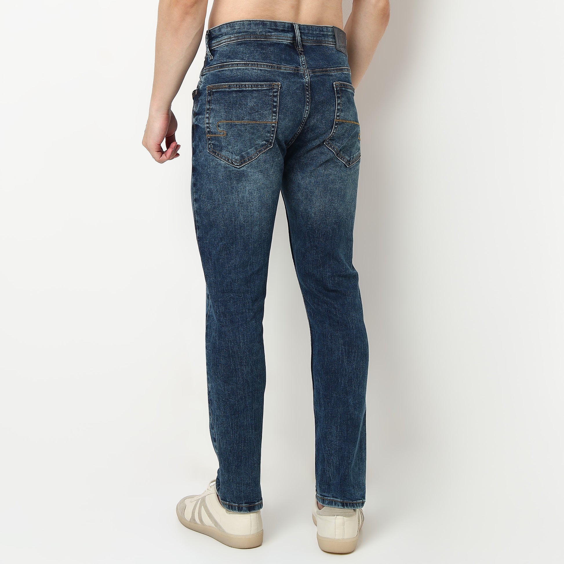 Stone Wash Slim Fit Jeans