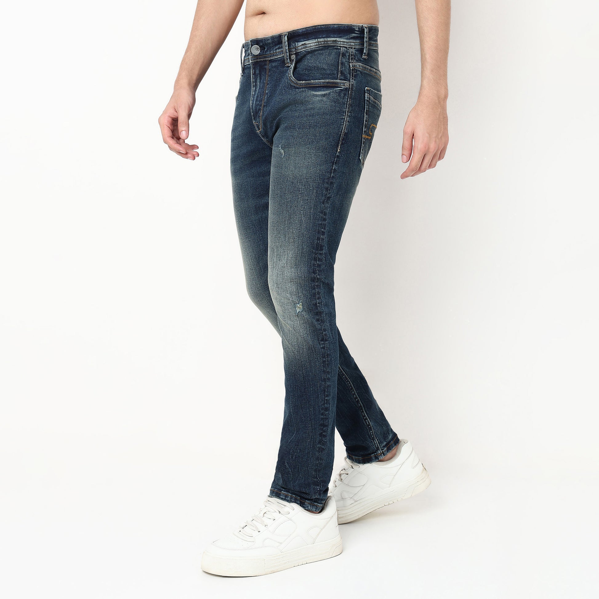 Cotton Spandex Stone Wash Jeans