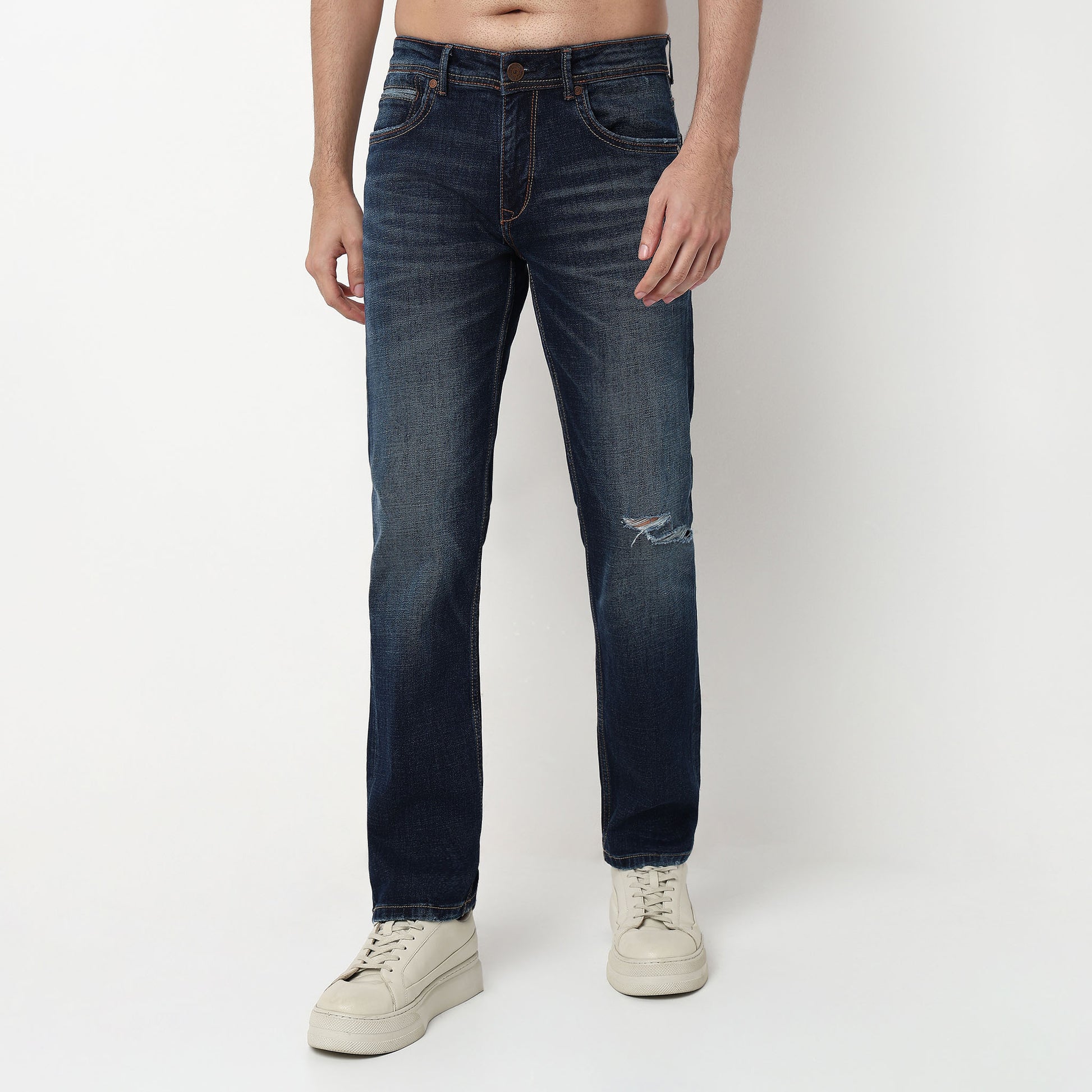 Cotton Spandex Stone Wash Jeans