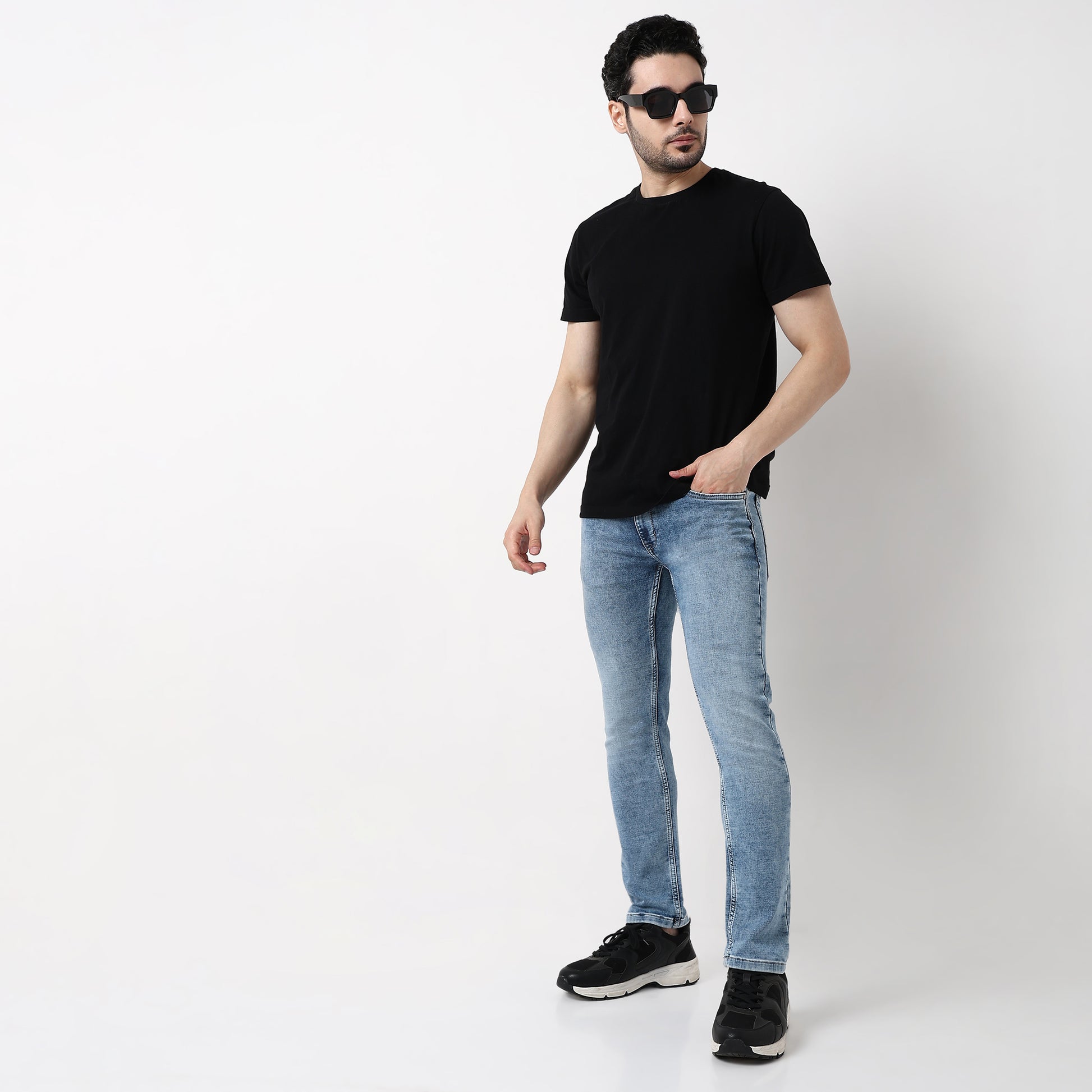 Slim Fit Vintage Wash Jeans
