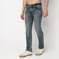 Stone Wash Ankle Length Straight Fit Jeans