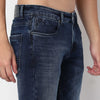 Knitted Slub Fabric Adding Depth Stone Wash Straight Jeans