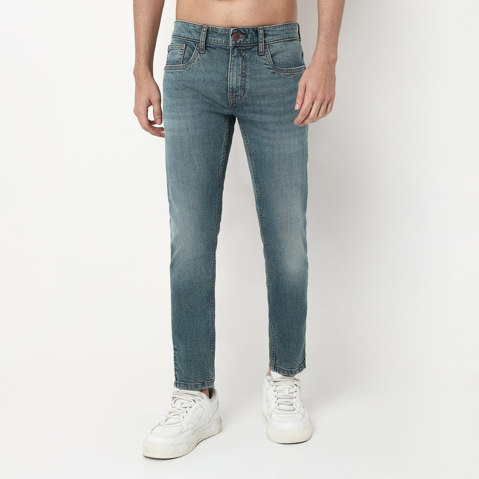 Cotton Spandex Stone Wash Jeans