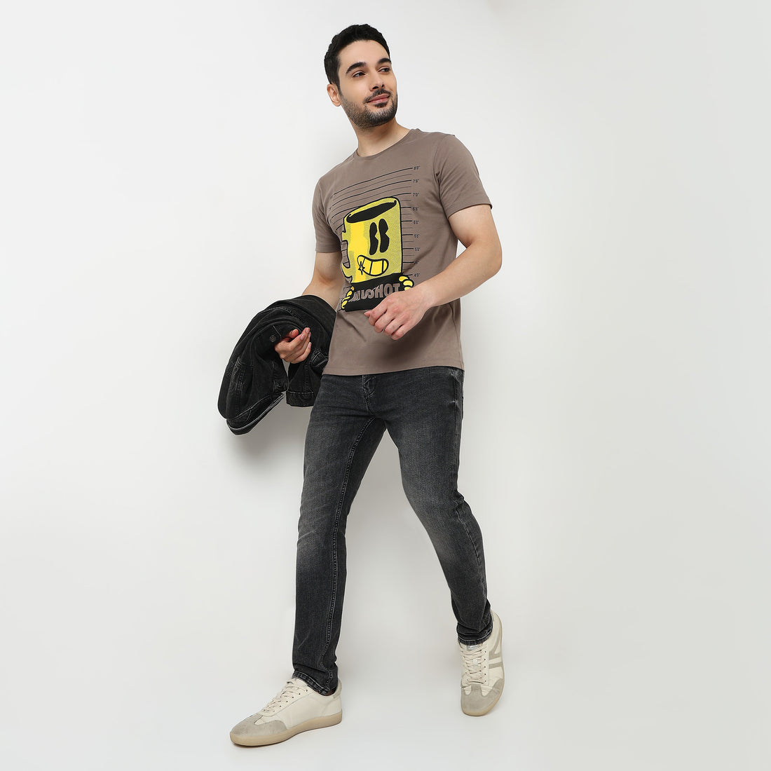 Stone Wash Slim Fit Jeans