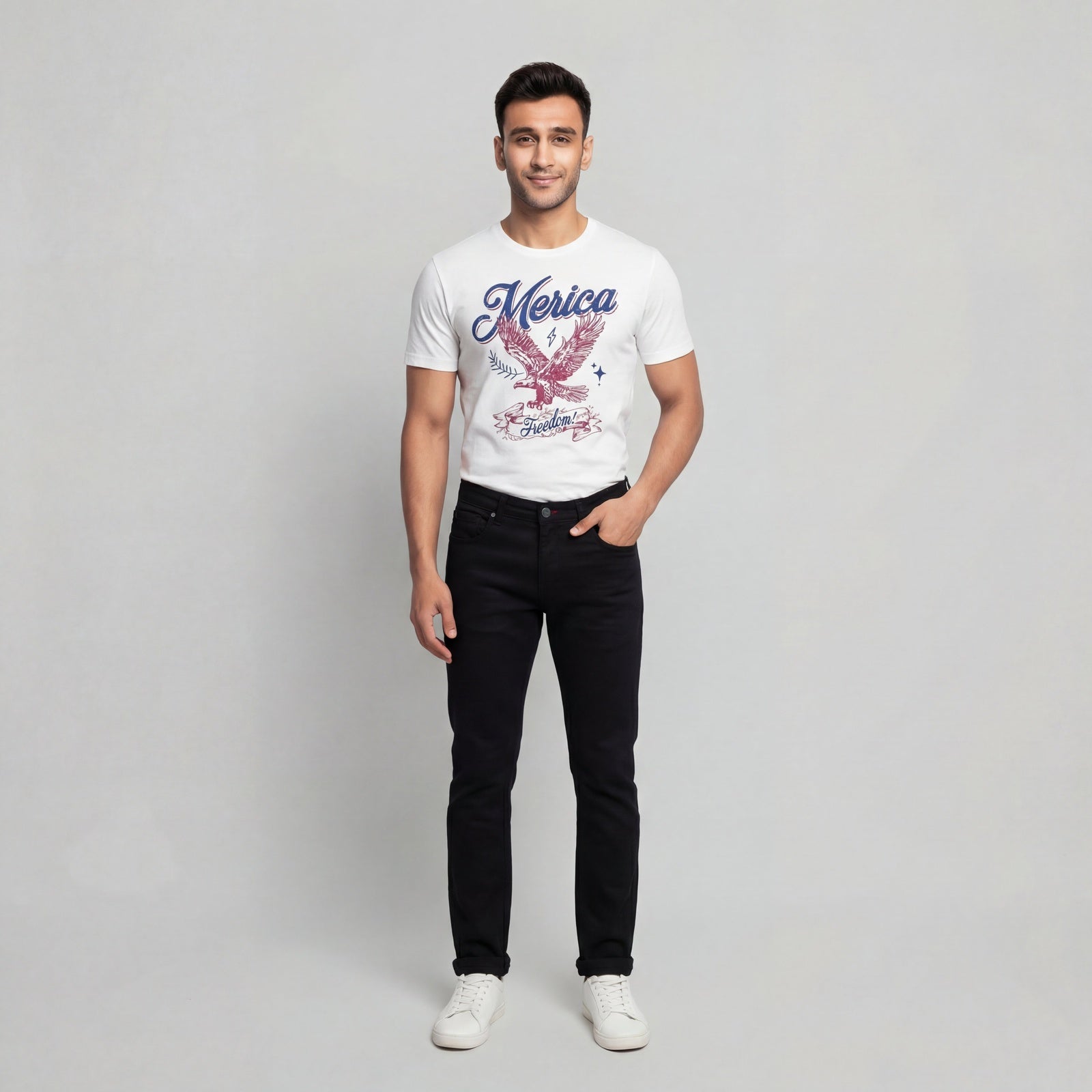 Full Length Woven Relaxed Fit Jeans