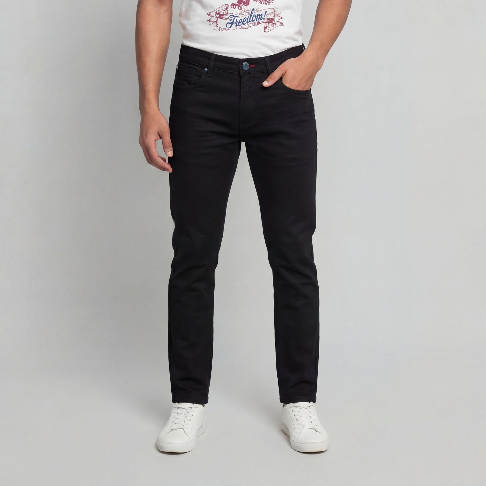 Full Length Woven Relaxed Fit Jeans