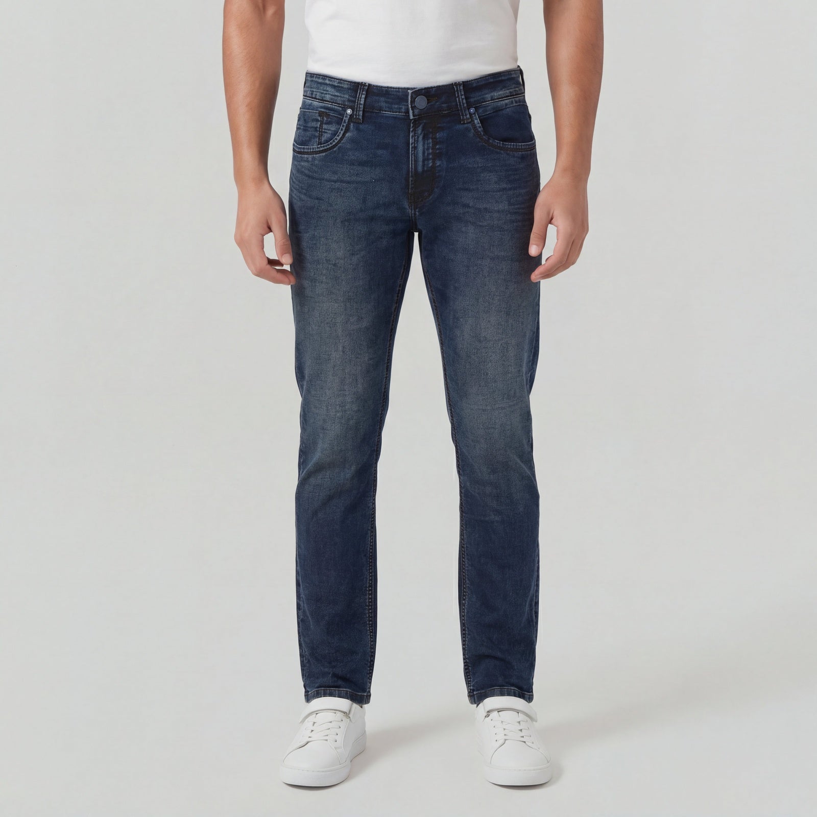 Full Length Woven Relaxed Fit Jeans