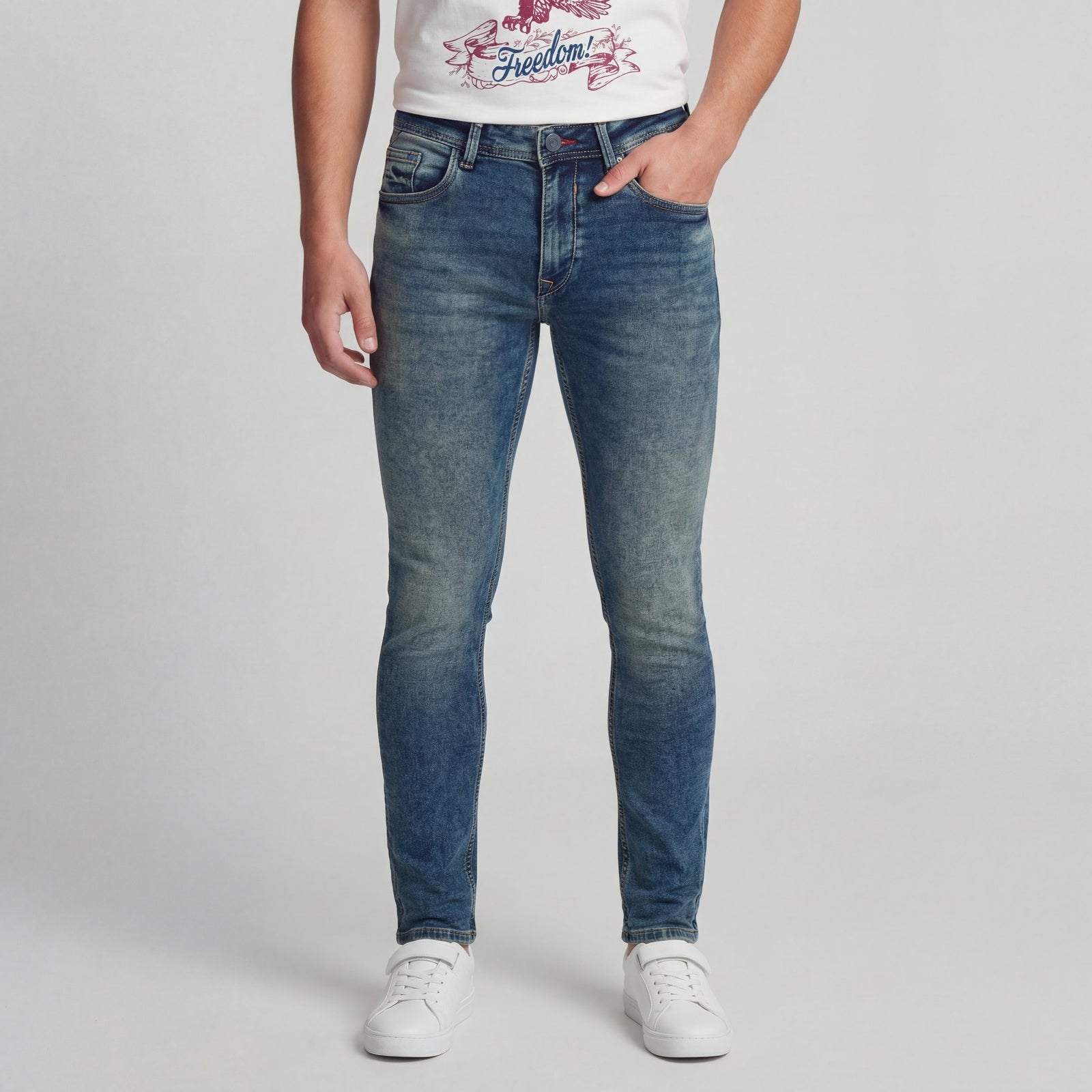 Full Length Woven Relaxed Fit Jeans