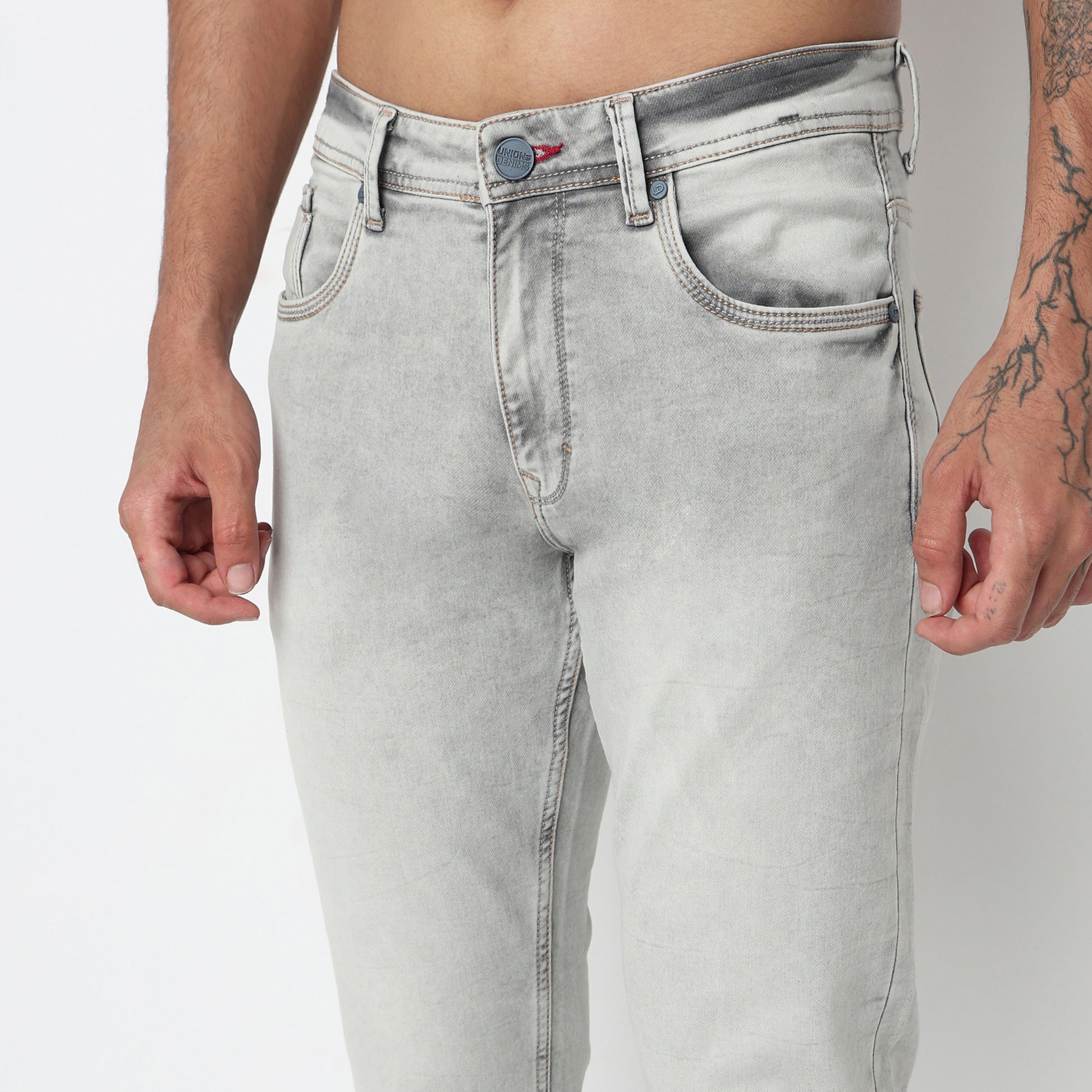 Stone Wash Relaxed Fit Jeans