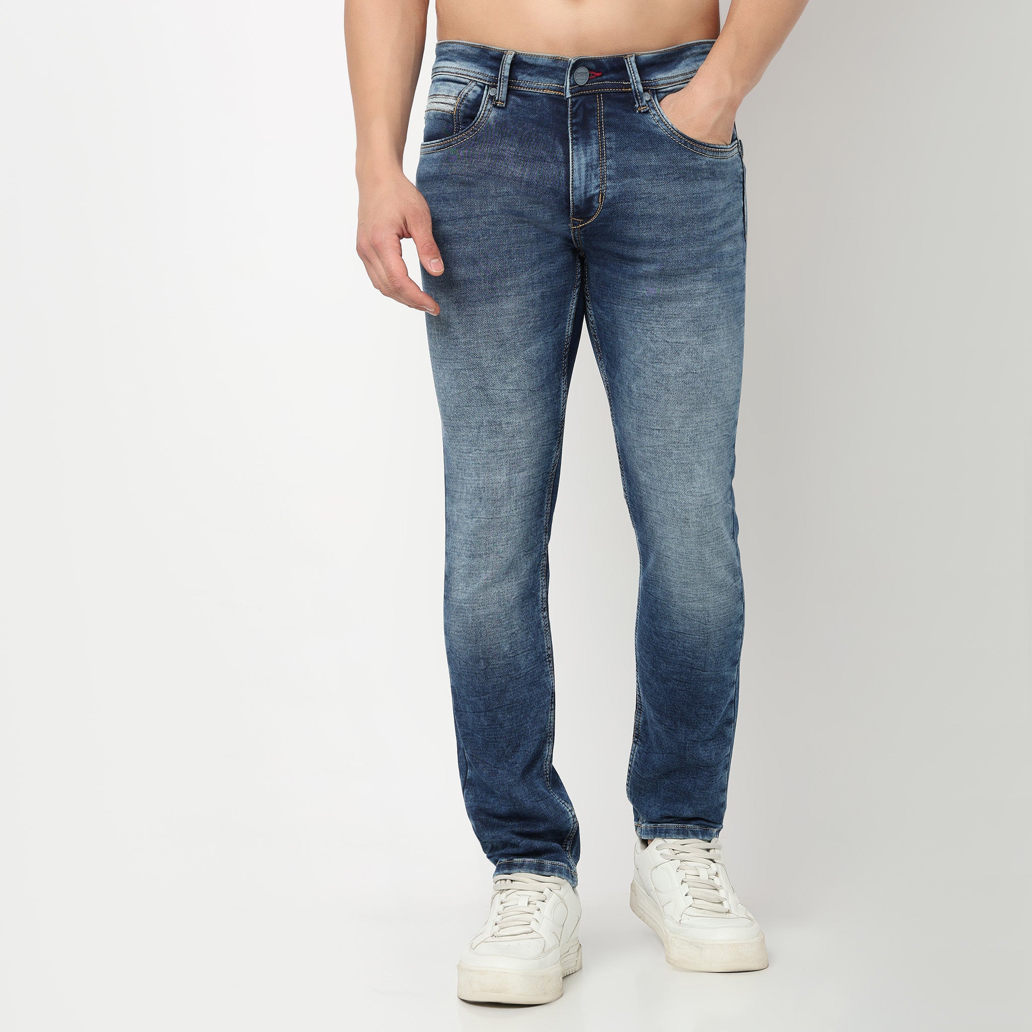 Solid Straight Fit Jeans