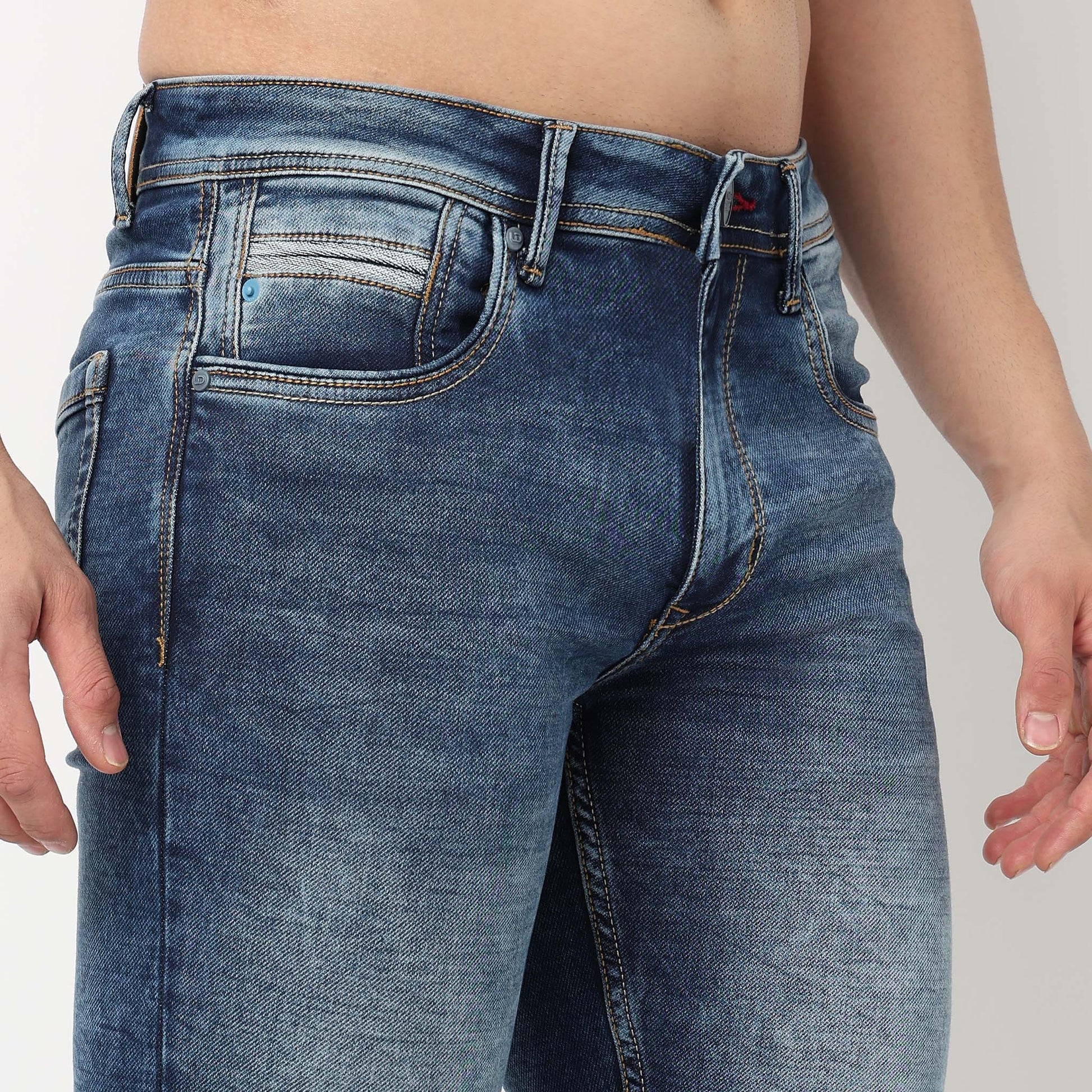 Solid Straight Fit Jeans