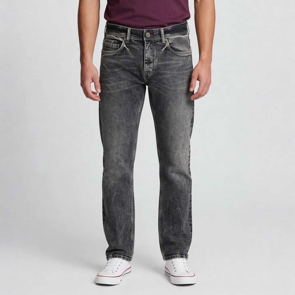Stone Wash Flare Fit Jeans