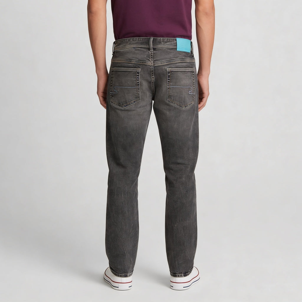 Stone Wash Flare Fit Jeans