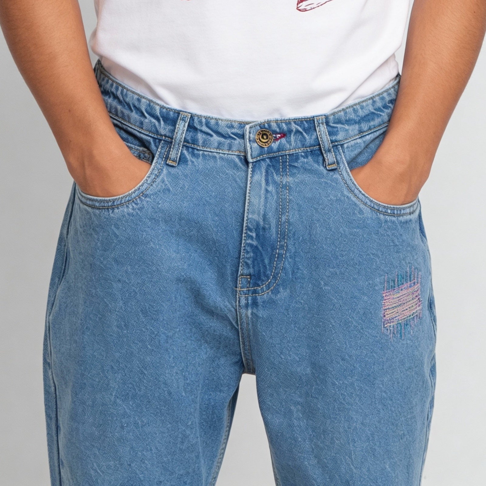 Baggy Fit High Rise Jeans
