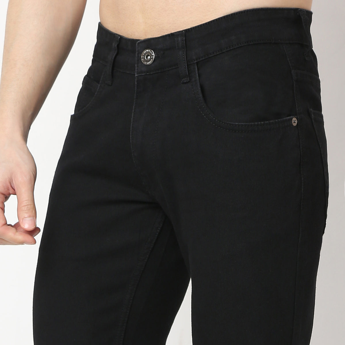 Tapered Fit Cropped Length Jeans