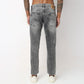 Tapered Fit Fade Acid Crop Length Jeans