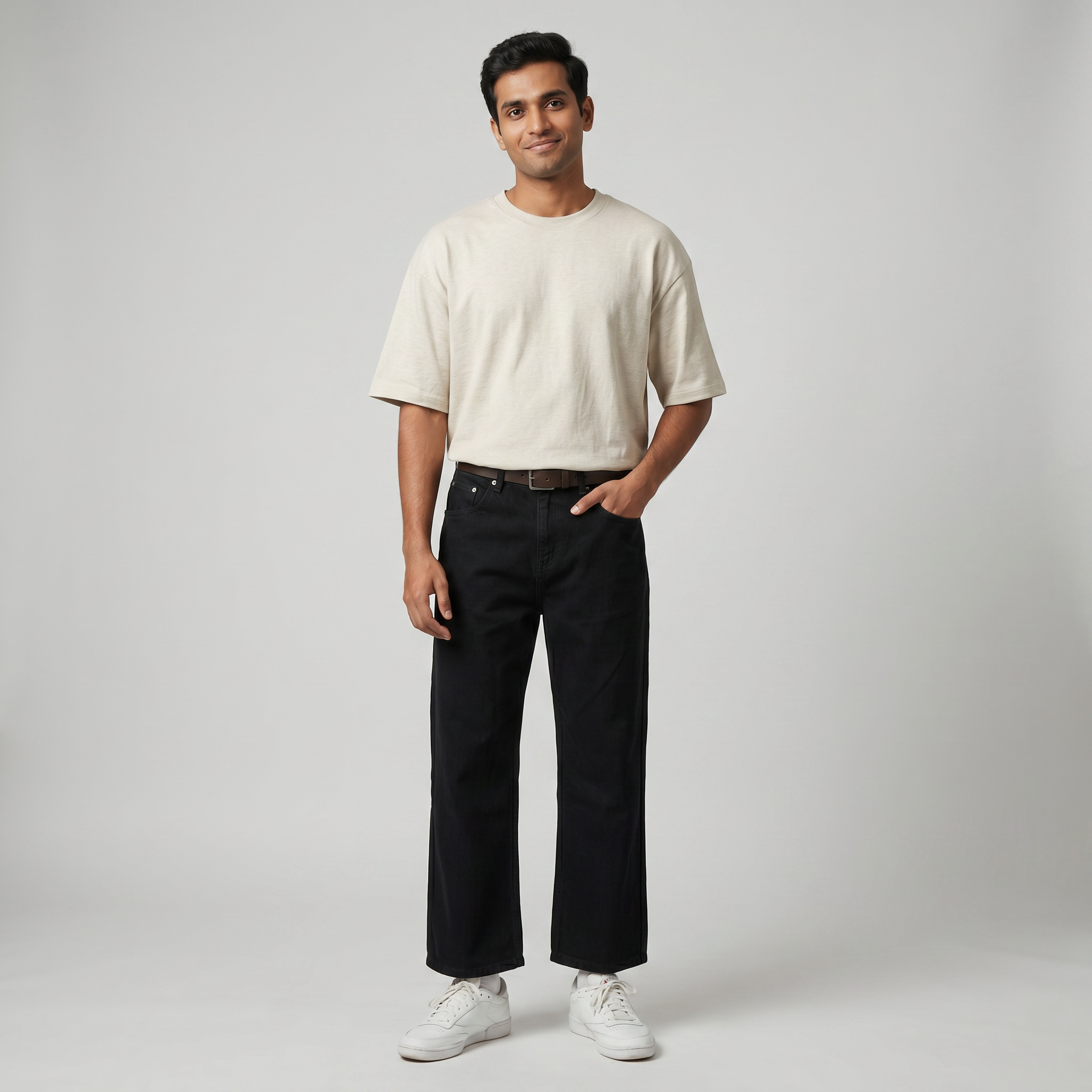 Tapered Fit Cropped Skaters Denim
