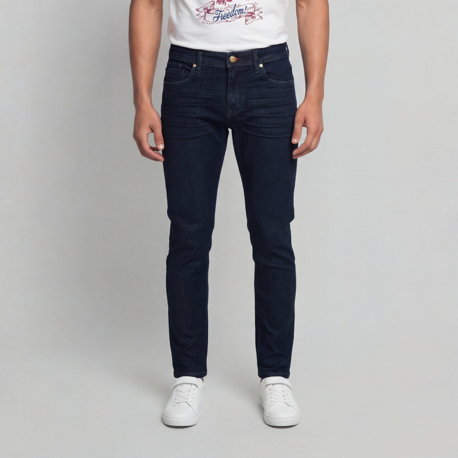 Straight Fit Solid Jeans