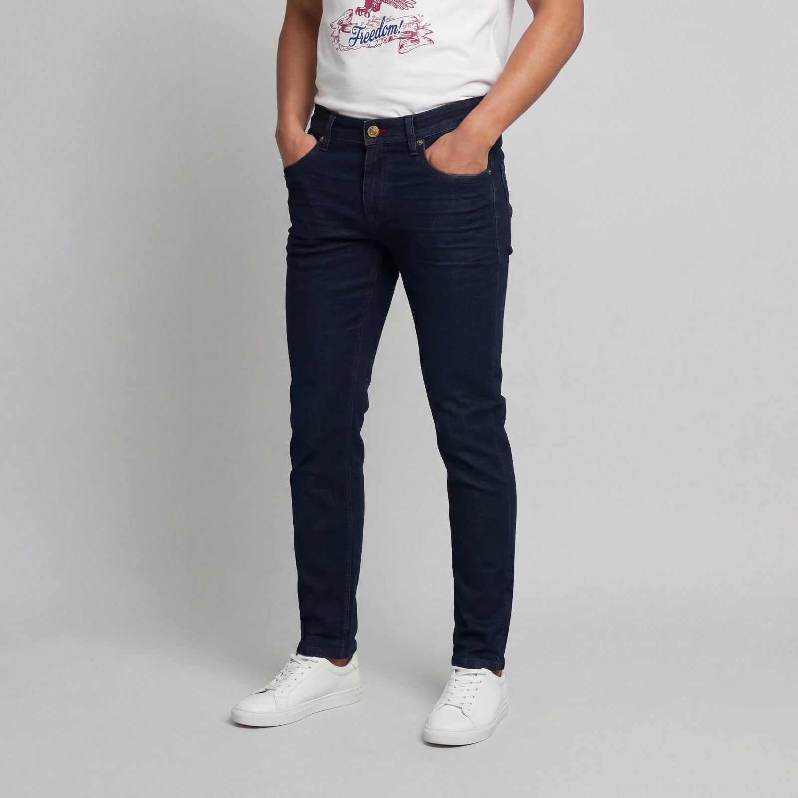 Straight Fit Solid Jeans