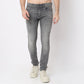 Stone Wash Skinny Fit Clean Look Jeans