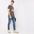 Stone Wash Skinny Fit Clean Look Jeans