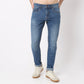 Stone Wash Skinny Fit Clean Look Jeans