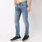 Stone Wash Skinny Fit Clean Look Jeans