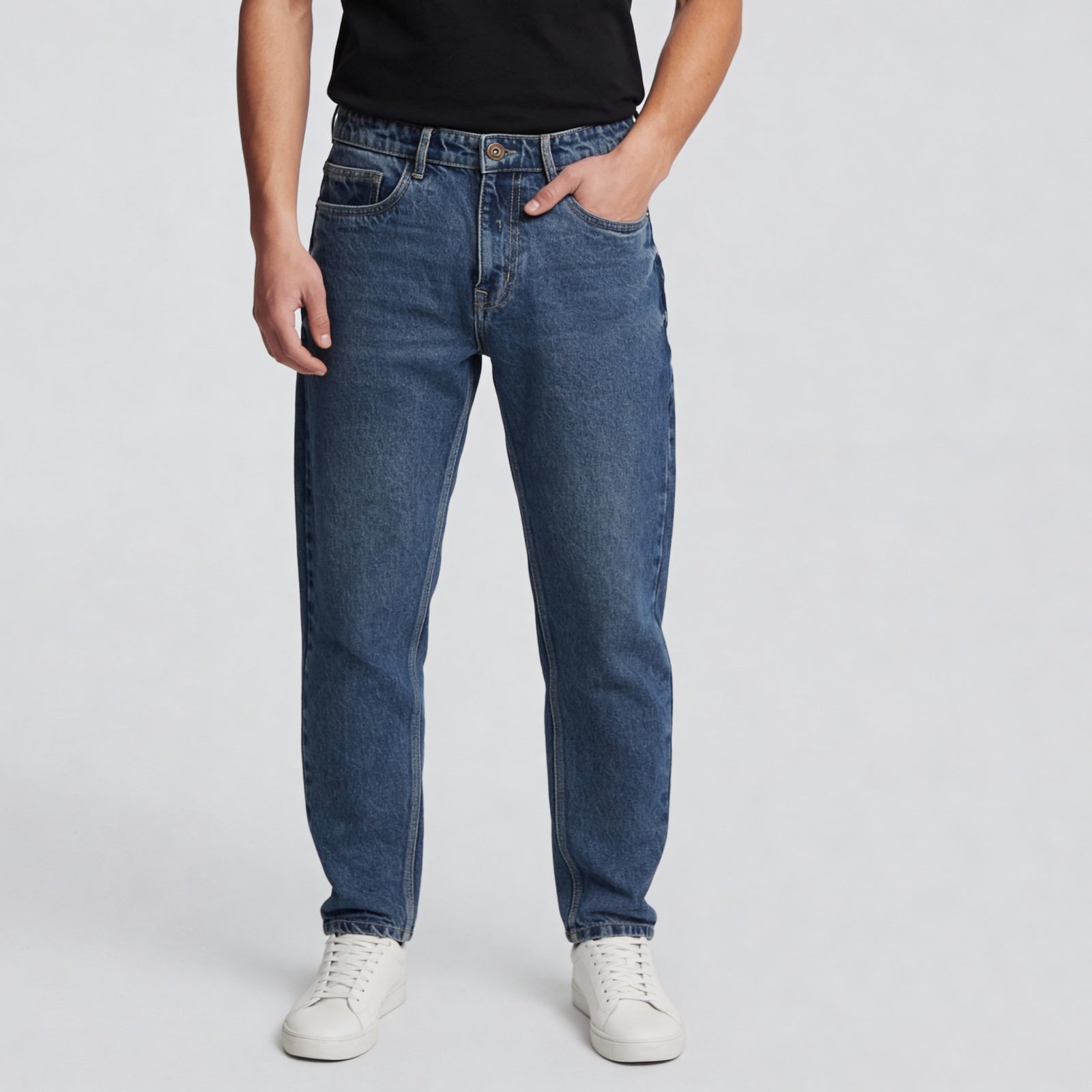 Full Length Stone Washed Jeans