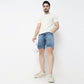 Regular Fit Solid Short Length Mid Rise Shorts