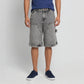 Woven Straight Fit Denim Shorts